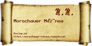 Morschauer Mínea névjegykártya